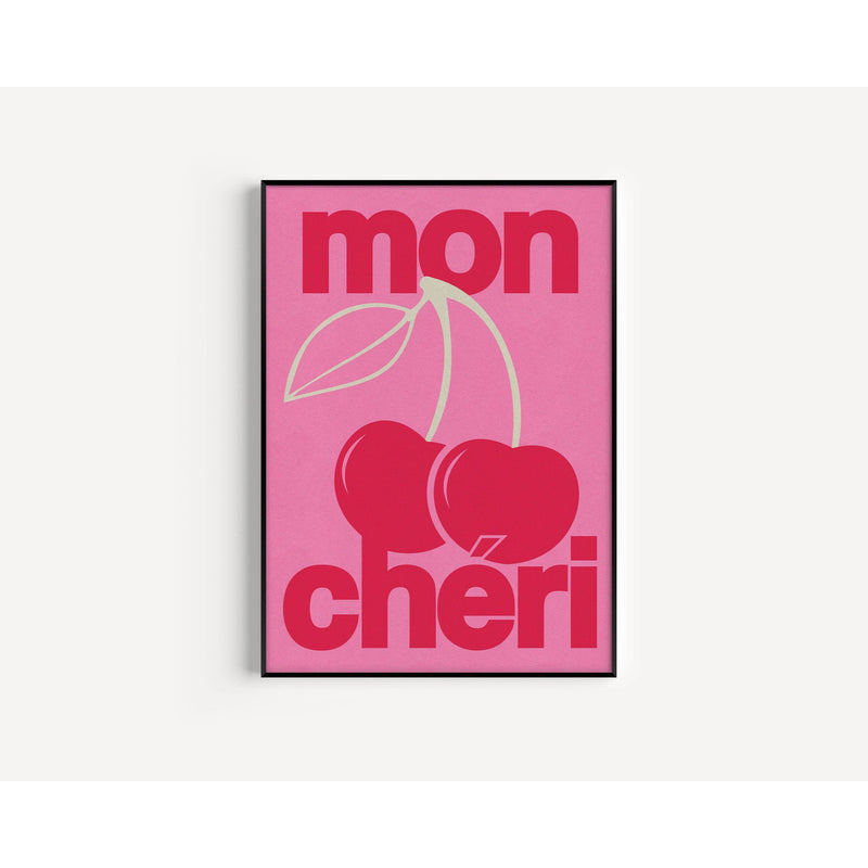 Proper Good Mon Chéri Print: A3 / Pink | Burgundy