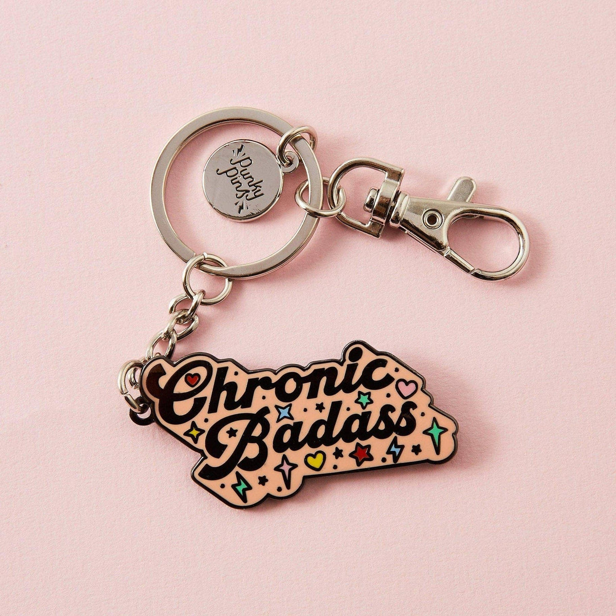 Punky Pins 'Chronic Badass' Hard Enamel Keyring