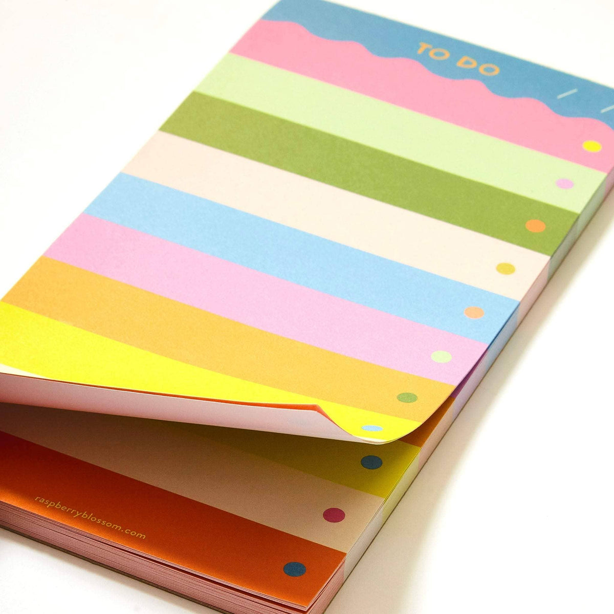 Raspberry Blossom Rainbow Wave 'To Do' List Pad: Magnetised