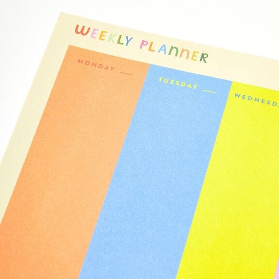 Raspberry Blossom Rainbow Weekly Planner