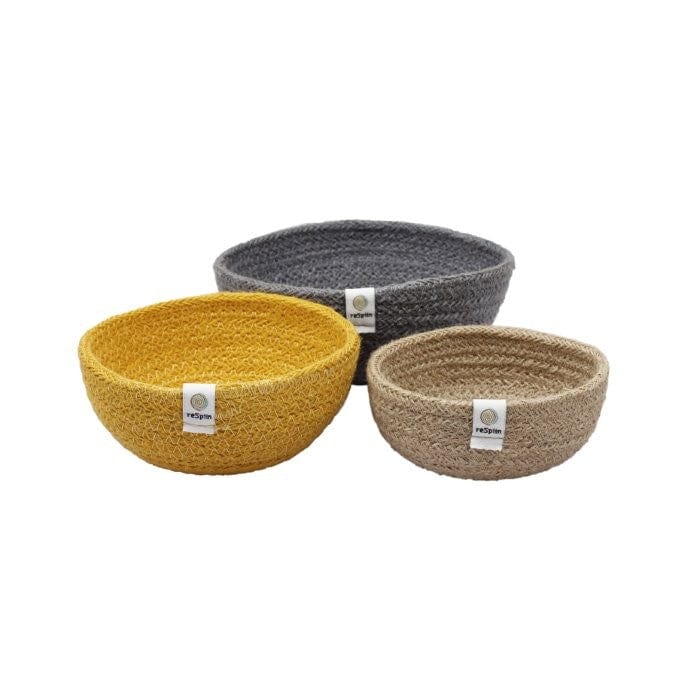 Respiin Mini Jute Bowl Set - Beach
