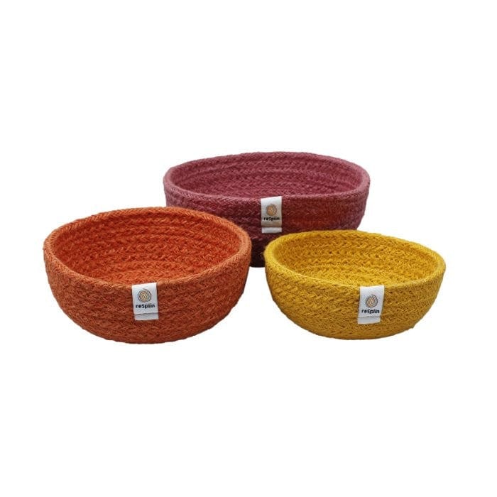 Respiin Mini Jute Bowl Set - Fire