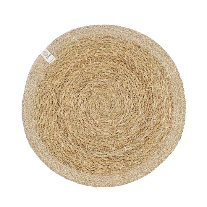 Respiin Round Seagrass & Jute Table Mat Natural