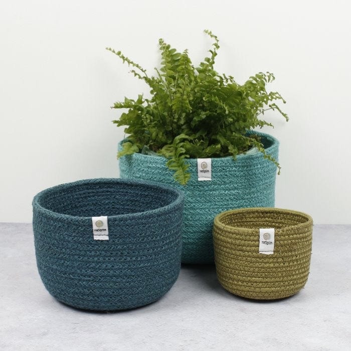 Respiin Tall Jute Basket Set – Ocean