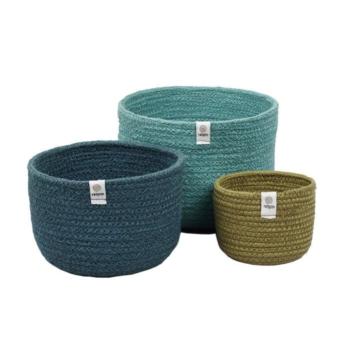 Respiin Tall Jute Basket Set – Ocean