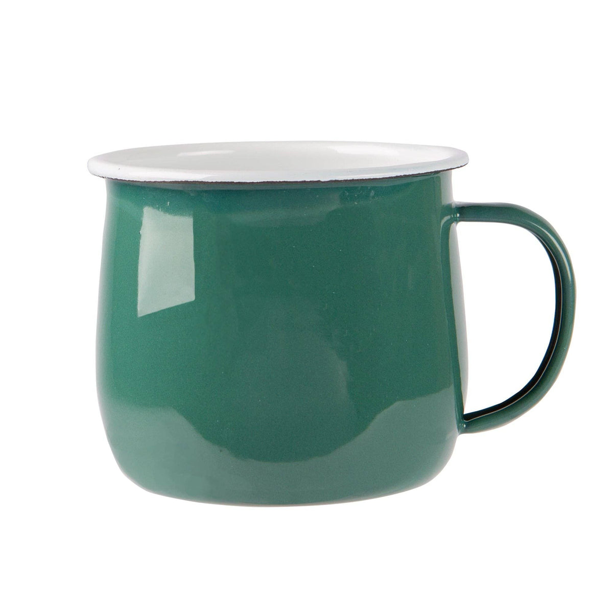 Rinkit Ltd Argon Tableware Coloured Enamel Belly Mug - 375ml - Green