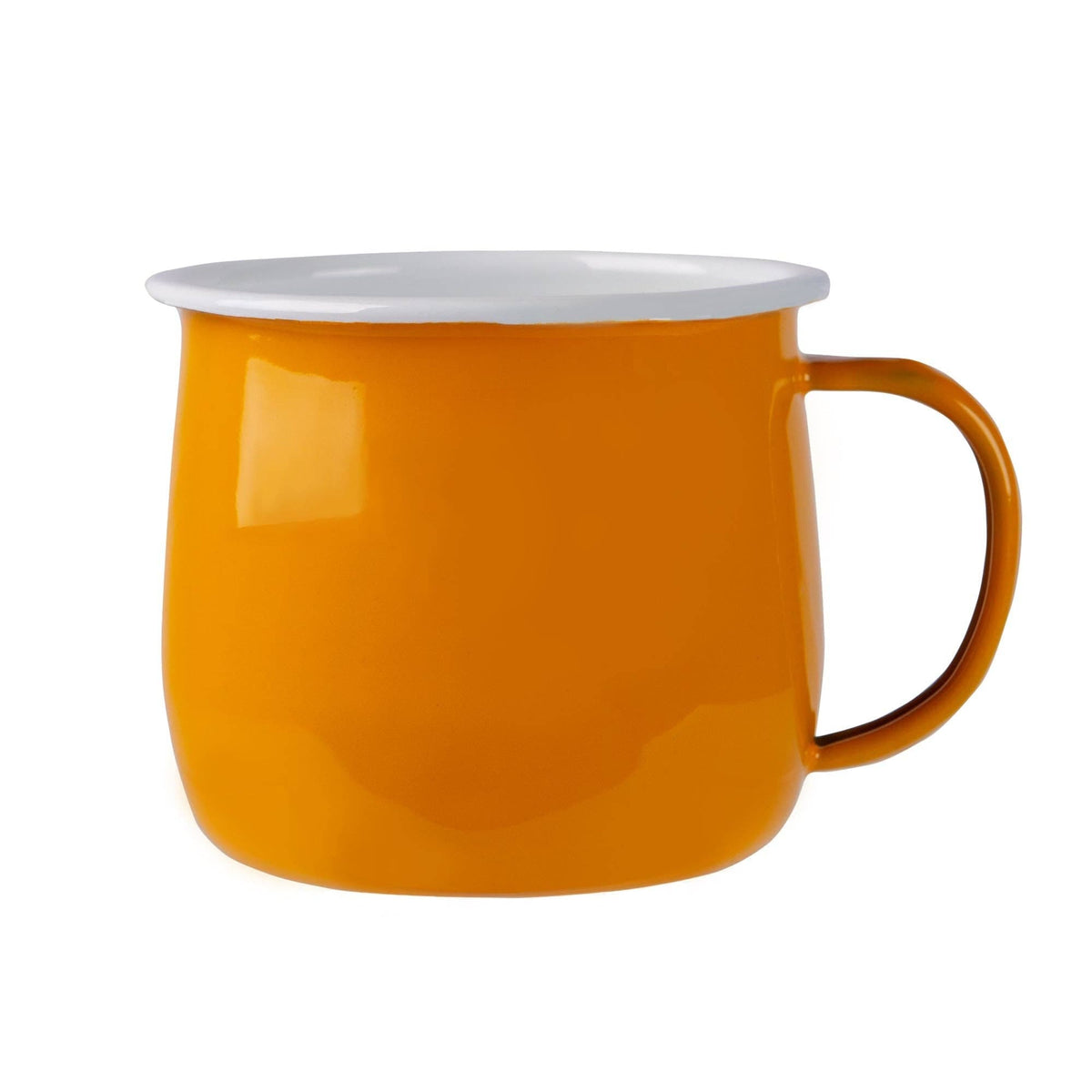 Rinkit Ltd Argon Tableware Coloured Enamel Belly Mug - 375ml - Yellow