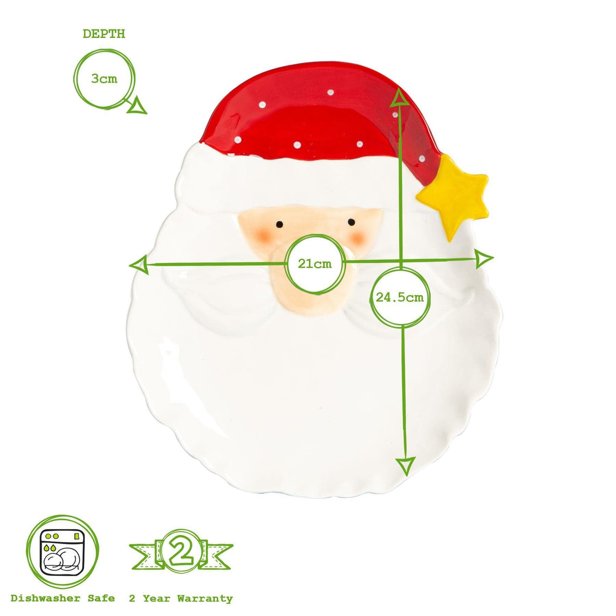 Rinkit Ltd Christmas Serving Plate - Santa