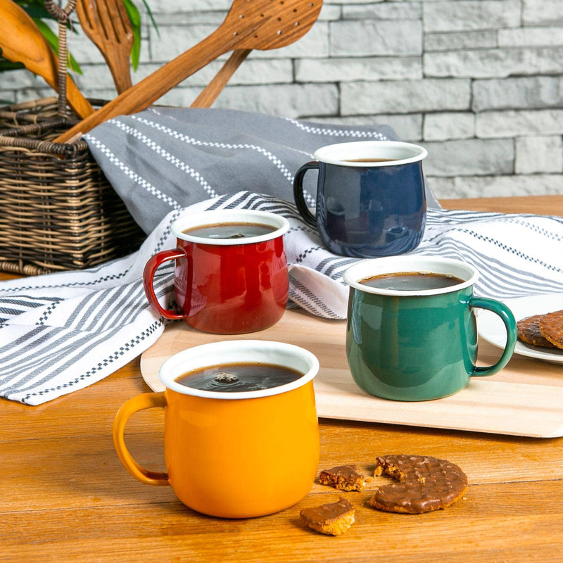 Rinkit Ltd Yellow Enamel Belly Mug