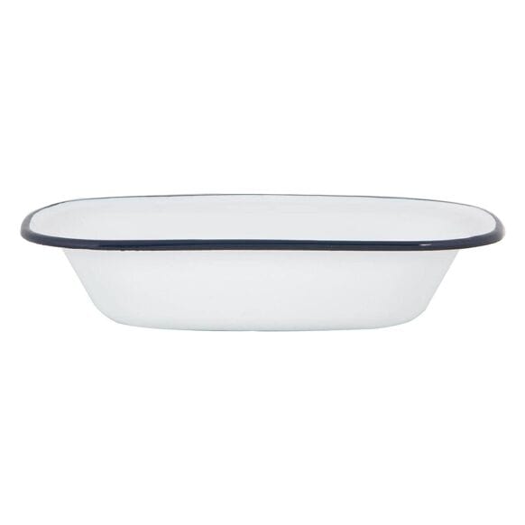 Rinkit White Enamel Pie Dish (2 sizes)