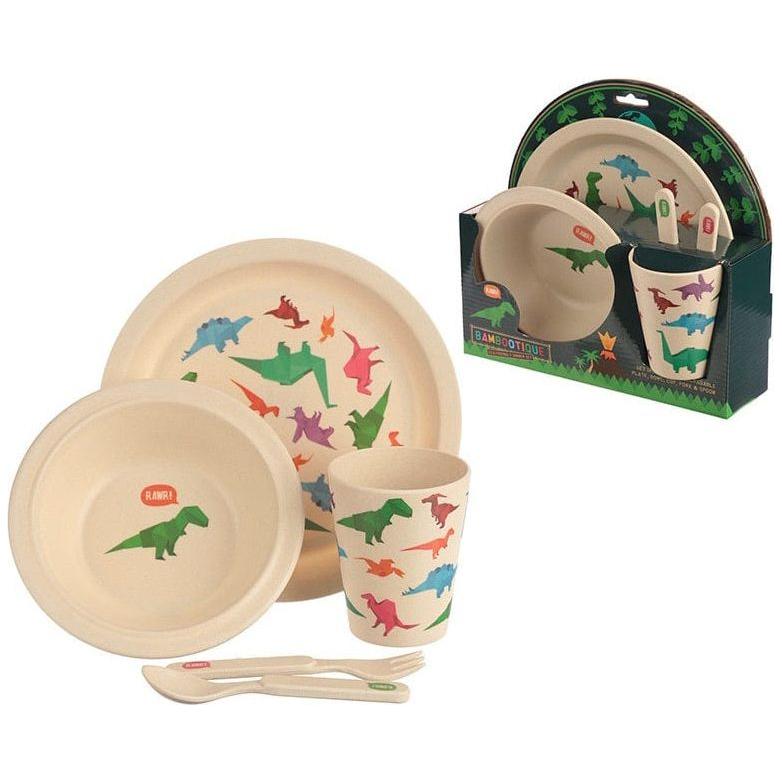 Rosefields Dinosaur Bamboo Dinner Set