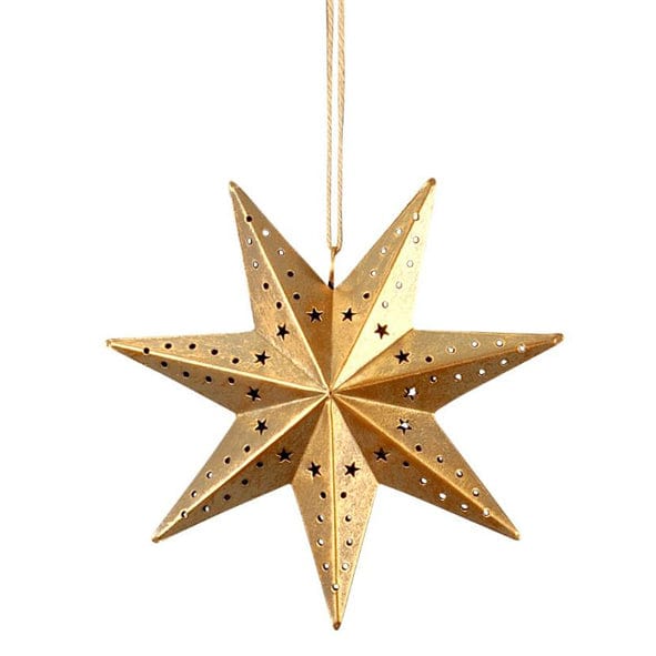 Rosefields Gold Metal Hanging Star