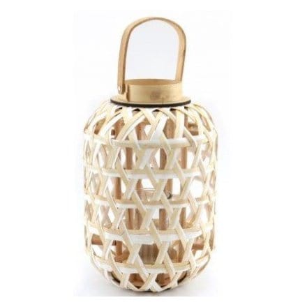 Rosefields Natural Wooden Woven Lantern