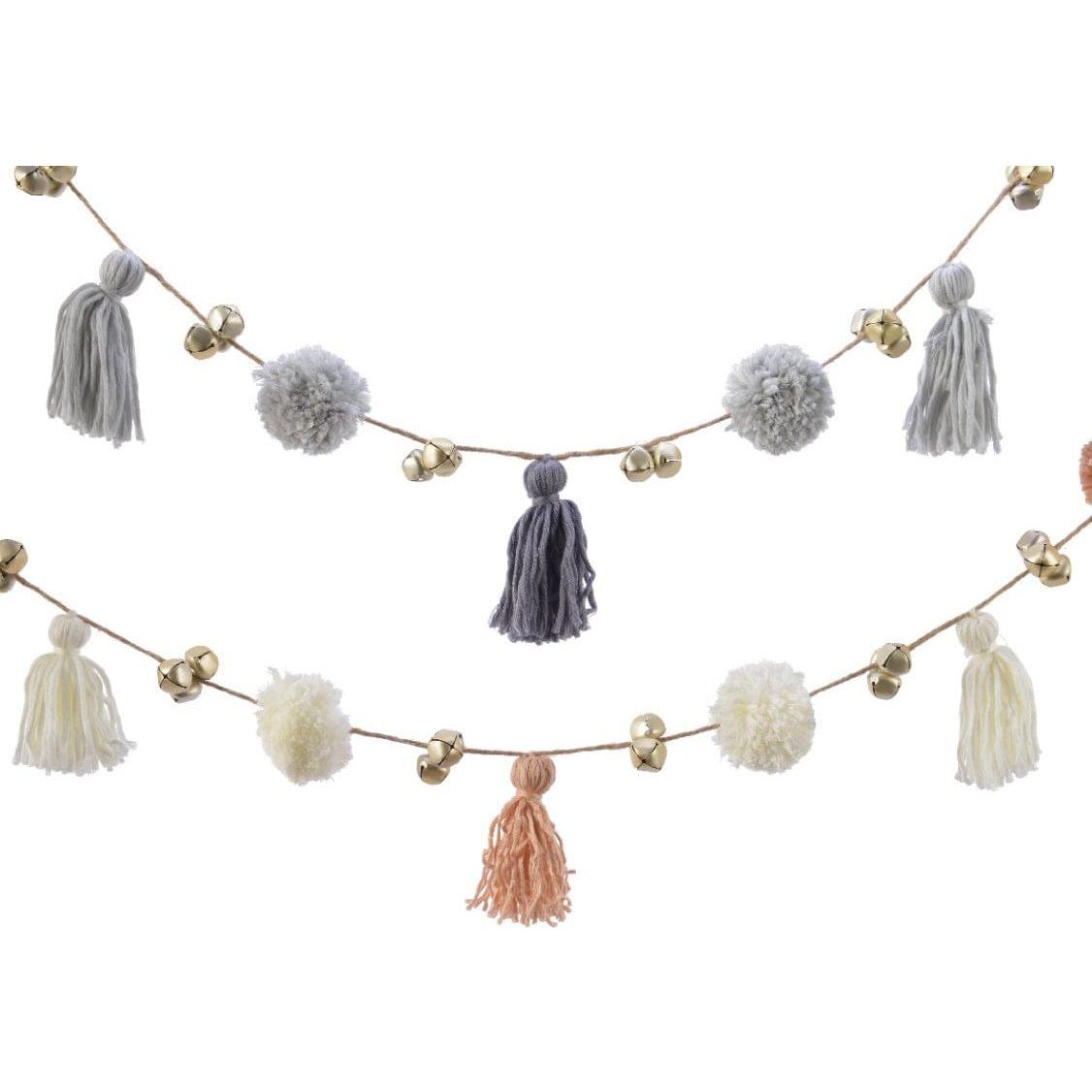 Rosefields Pink/Grey Pompom Garlands