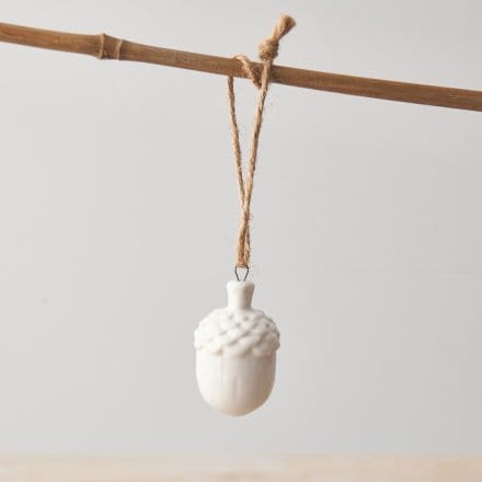 Rosefields White Acorn Decoration