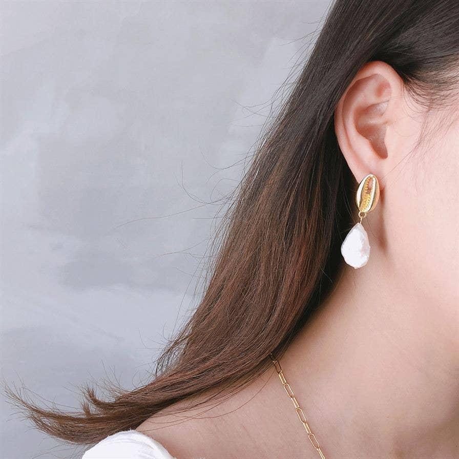 Royalbee Conch Earrings
