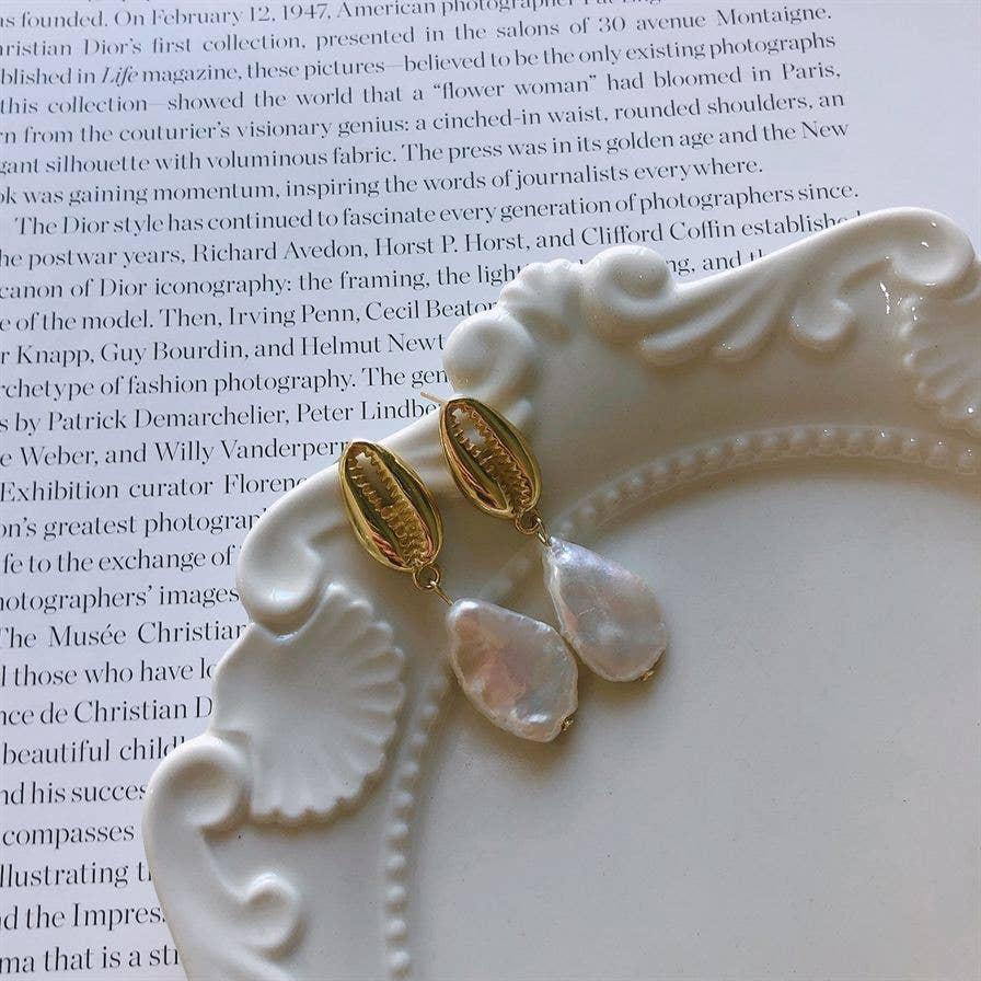 Royalbee Conch Earrings