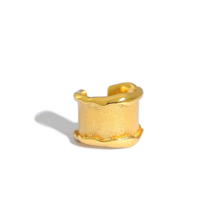 Royalbee gold Ear Cuff Non Pierced Wide Earring