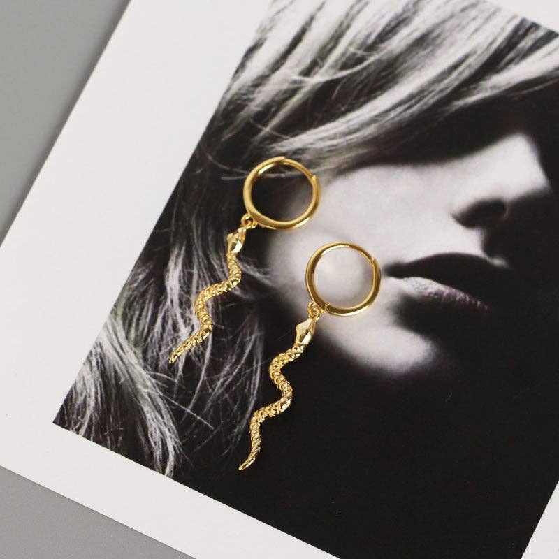 Royalbee Gold Serpiente Earrings