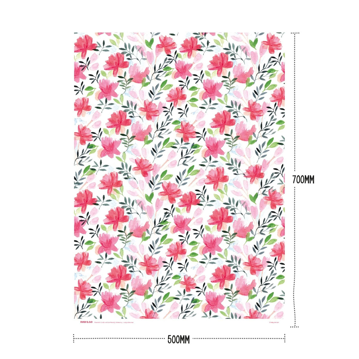 Ruby & Bo Roses Gift Wrap & Plantable Tag Set