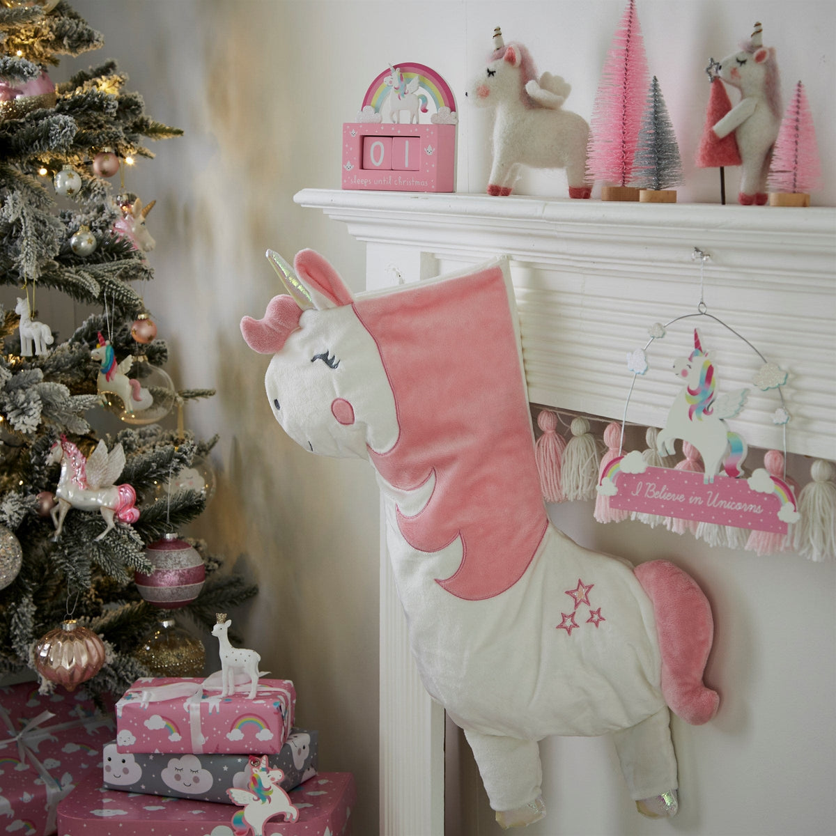 Sass & Belle Betty The Rainbow Unicorn Christmas Stocking