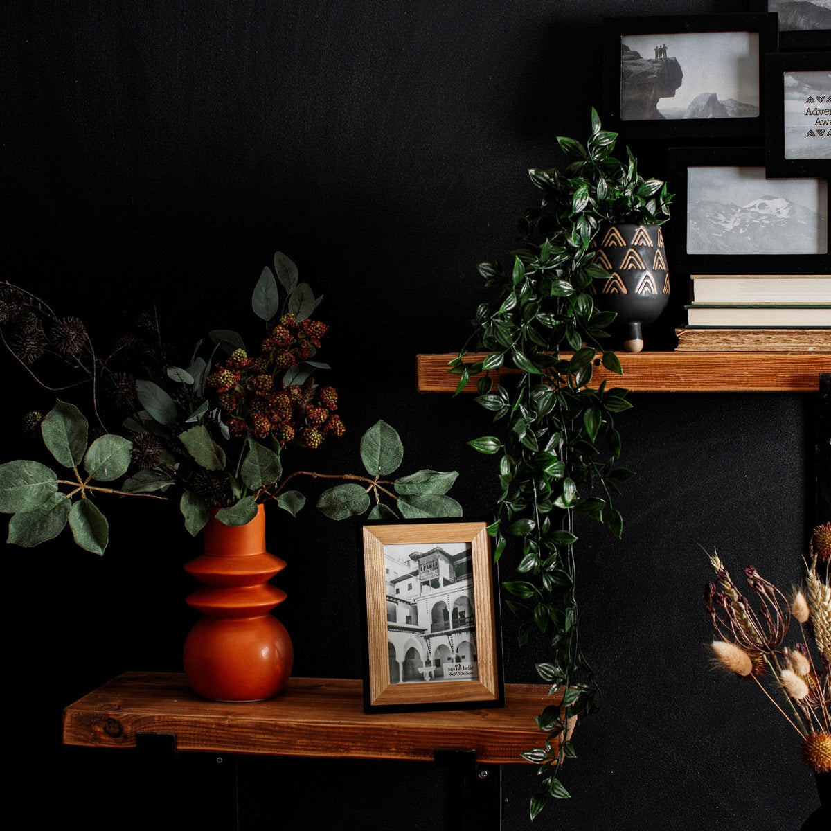 Sass & Belle Black & Natural Wood Frame