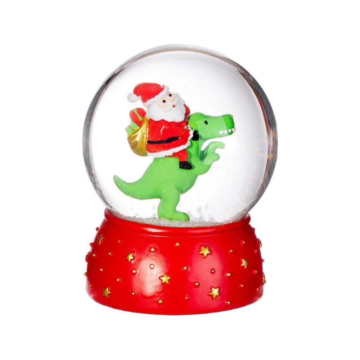Sass & Belle Dinosaur with Santa Snowglobe