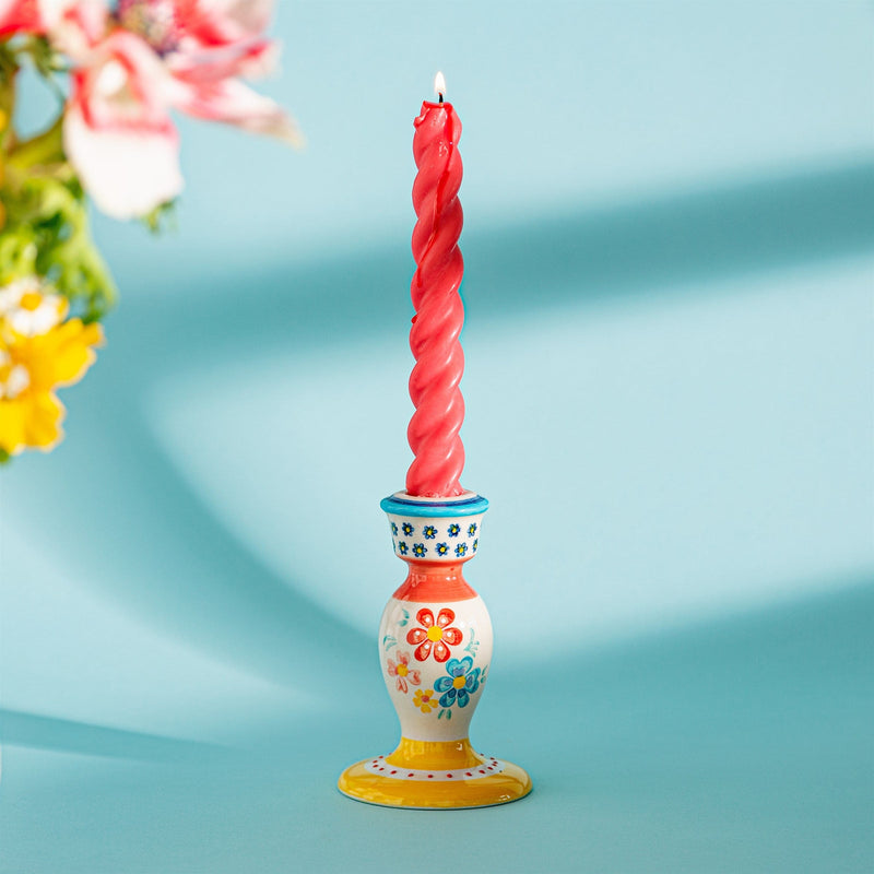 Sass & Belle Folk Floral Candlestick Holder