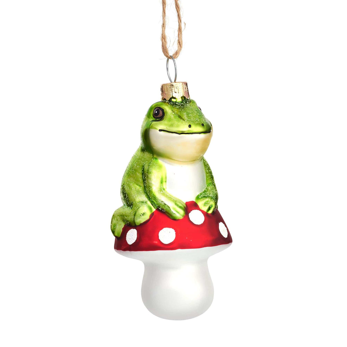 Sass & Belle Frog on Mushroom Shaped Bauble