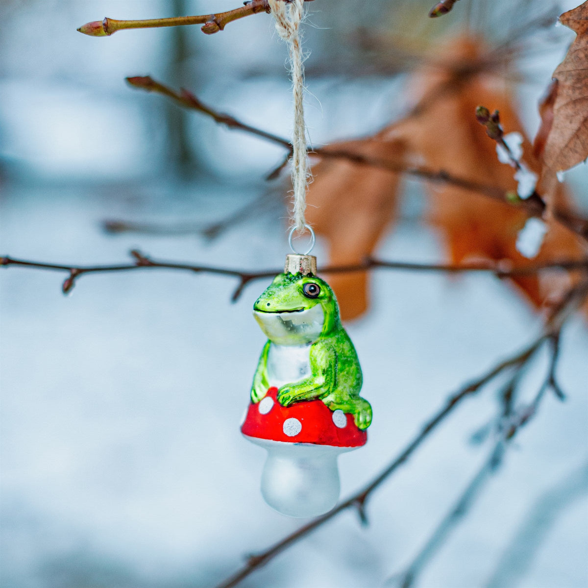 Sass & Belle Frog on Mushroom Shaped Bauble