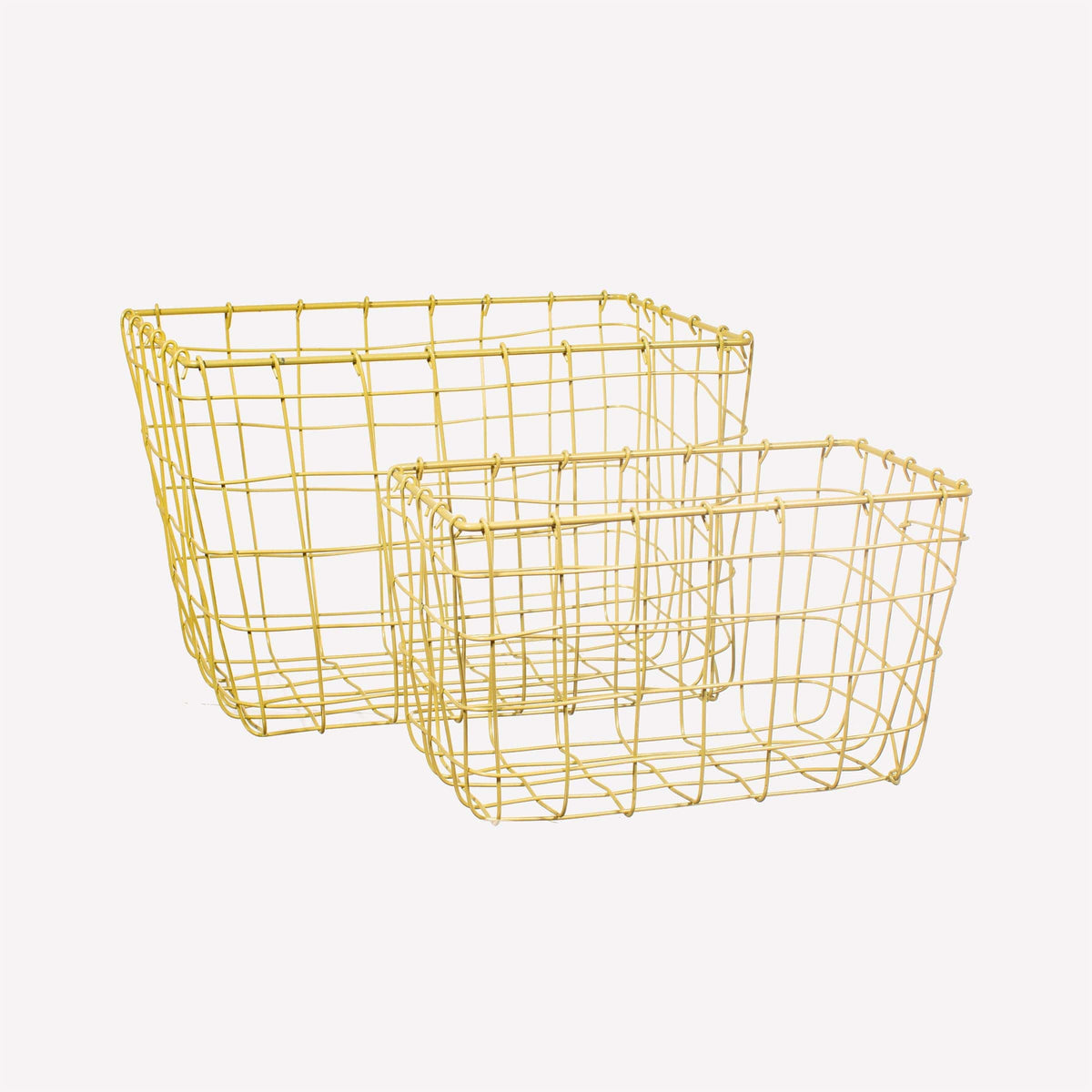 Sass & Belle Gold Set of 2 Wire Baskets
