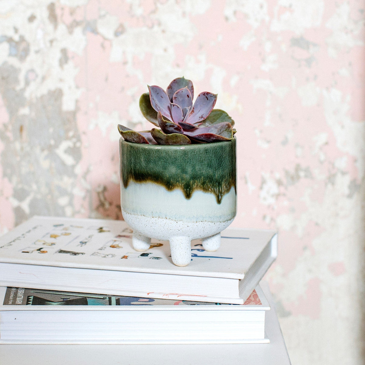 Sass & Belle Green Mojave Glaze Mini Planter