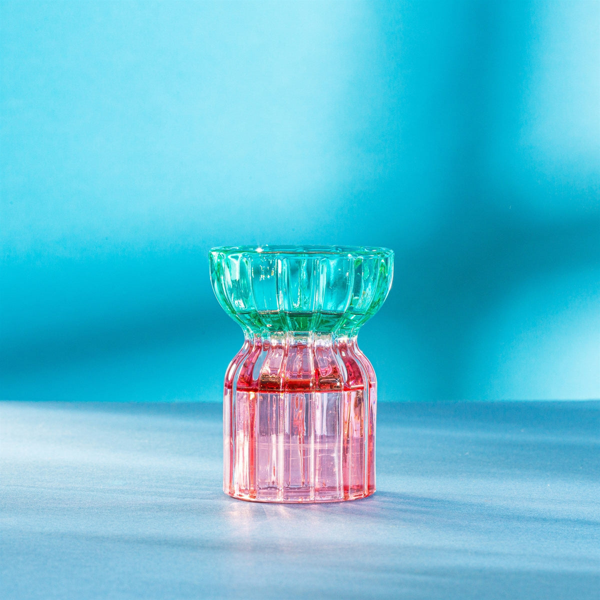 Sass & Belle Green & Pink Reversible Tealight / Candle Holder