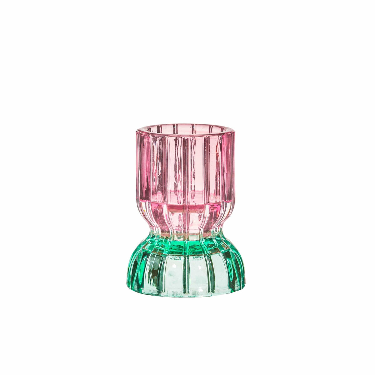 Sass & Belle Green & Pink Reversible Tealight / Candle Holder