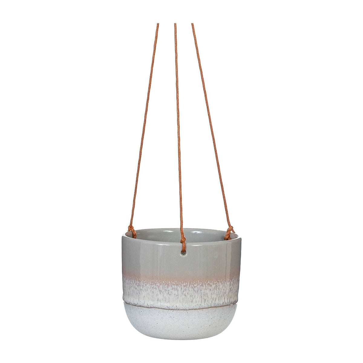 Sass & Belle Grey Mojave Glaze Hanging Planter