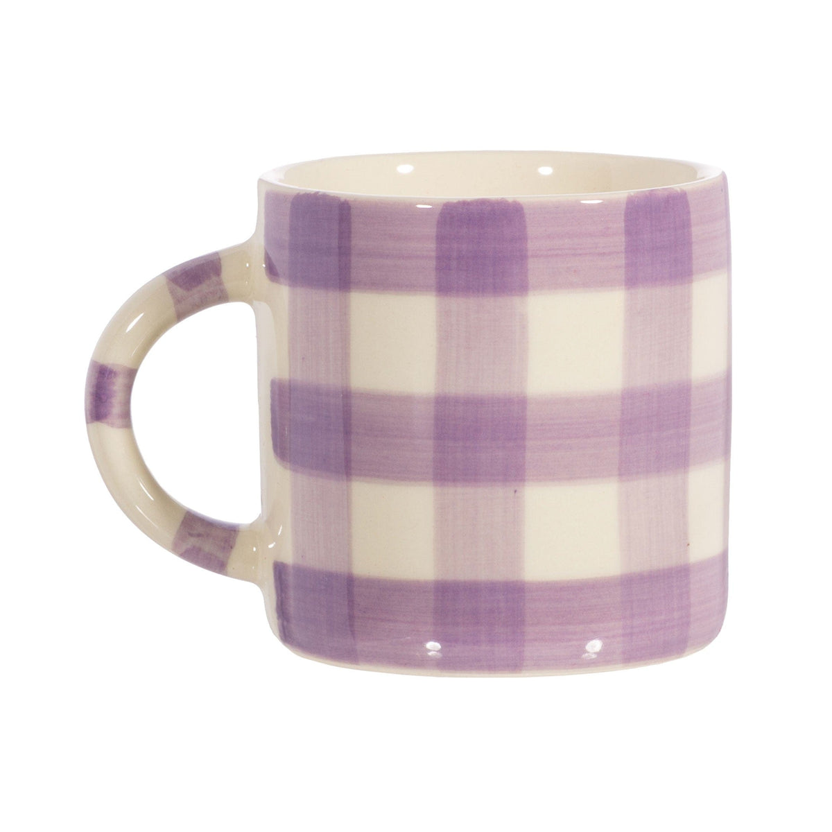 Sass & Belle Lilac Gingham Mug