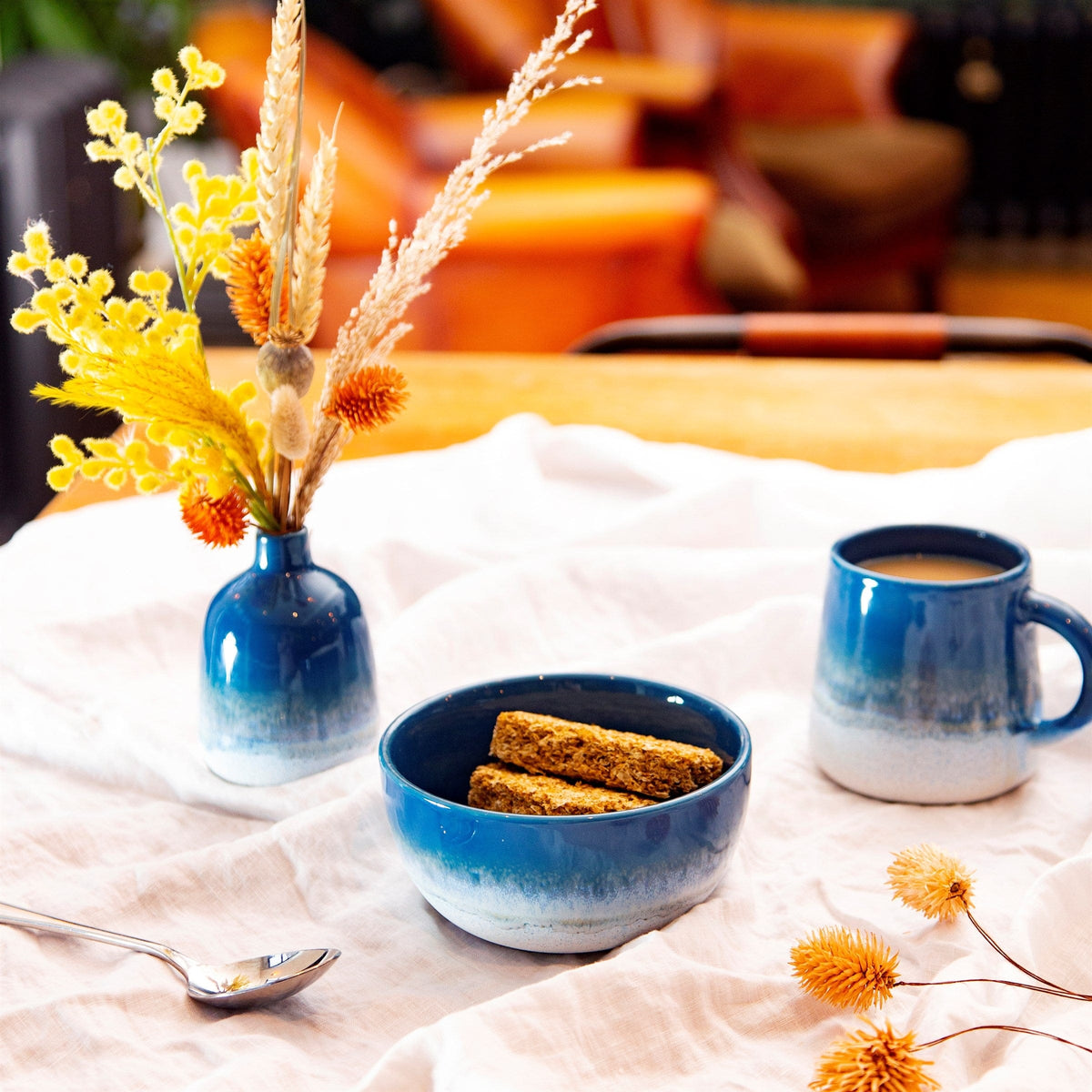 Sass & Belle Mojave Glaze Blue Vase