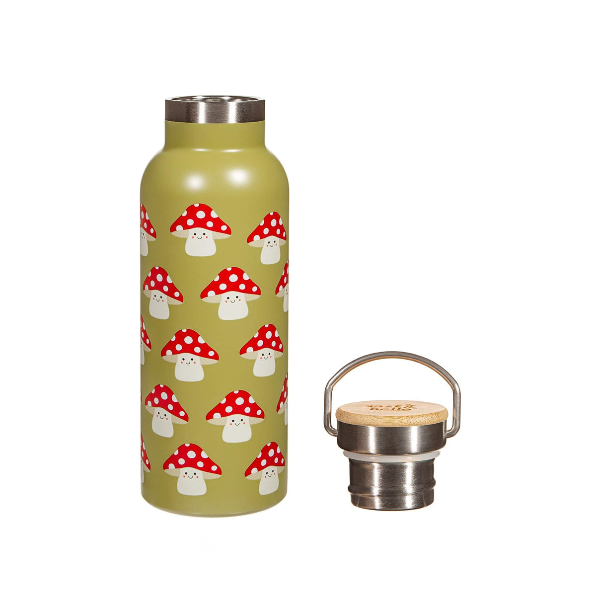 Sass & Belle Mushroom Metal Water Bottle