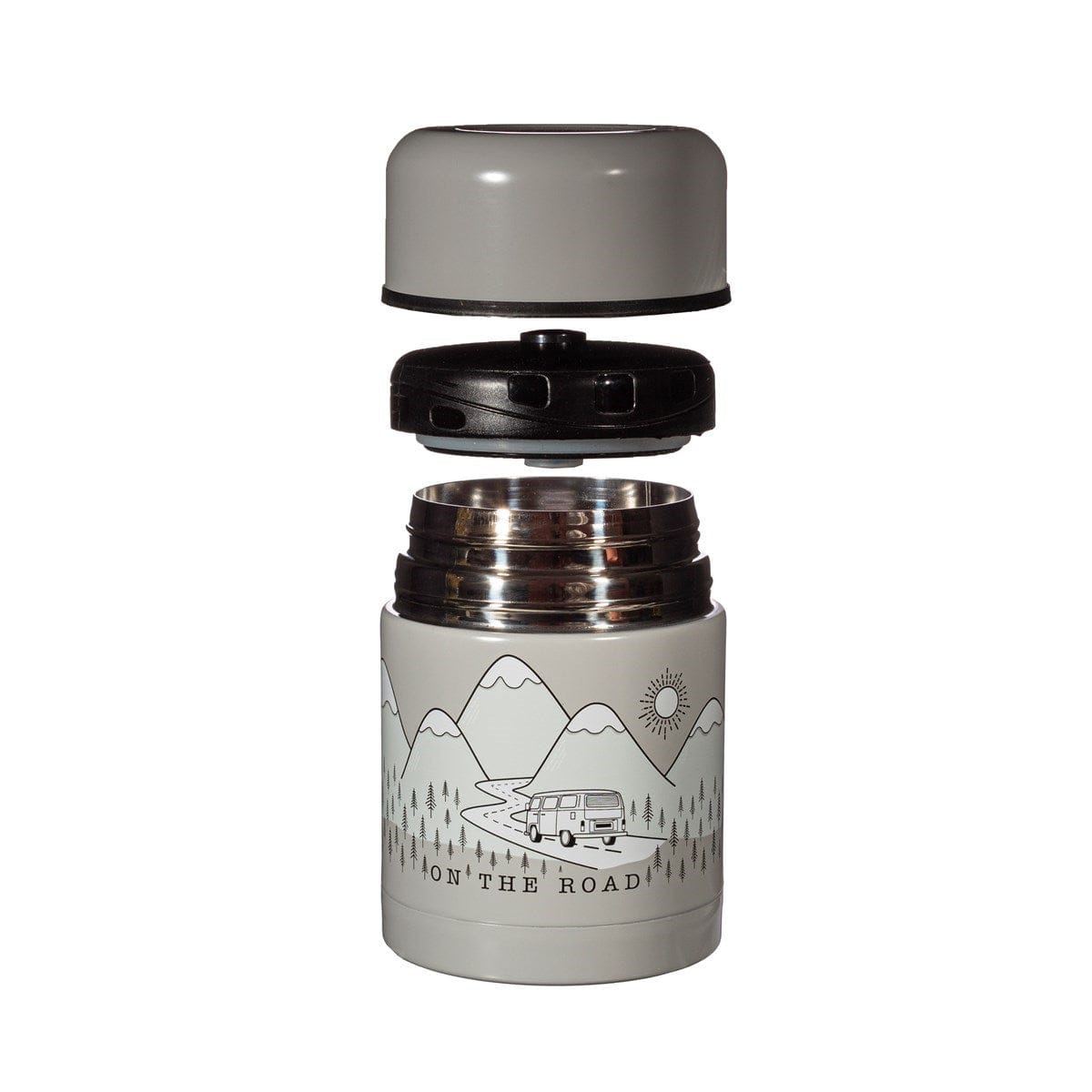 Sass & Belle 'On The Road' Grey Food Flask