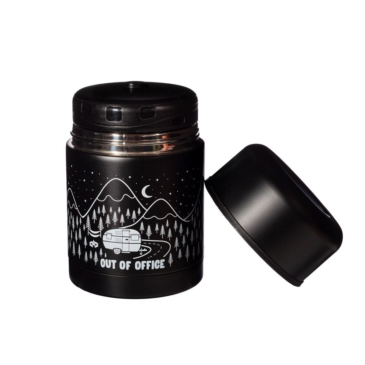 Sass & Belle 'Out Of Office' Black Food Flask