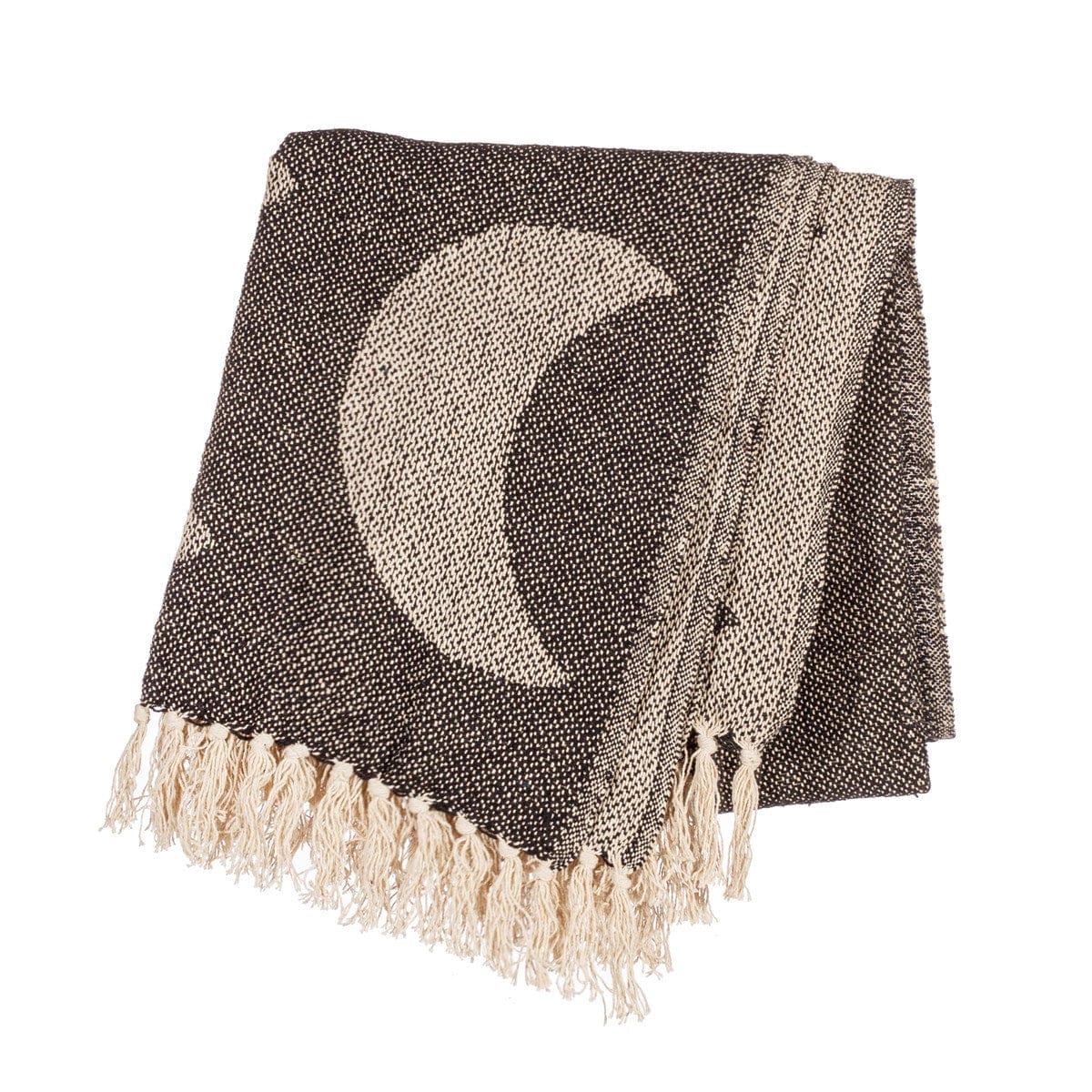 Sass & Belle Phases Of The Moon Jacquard Grey Throw