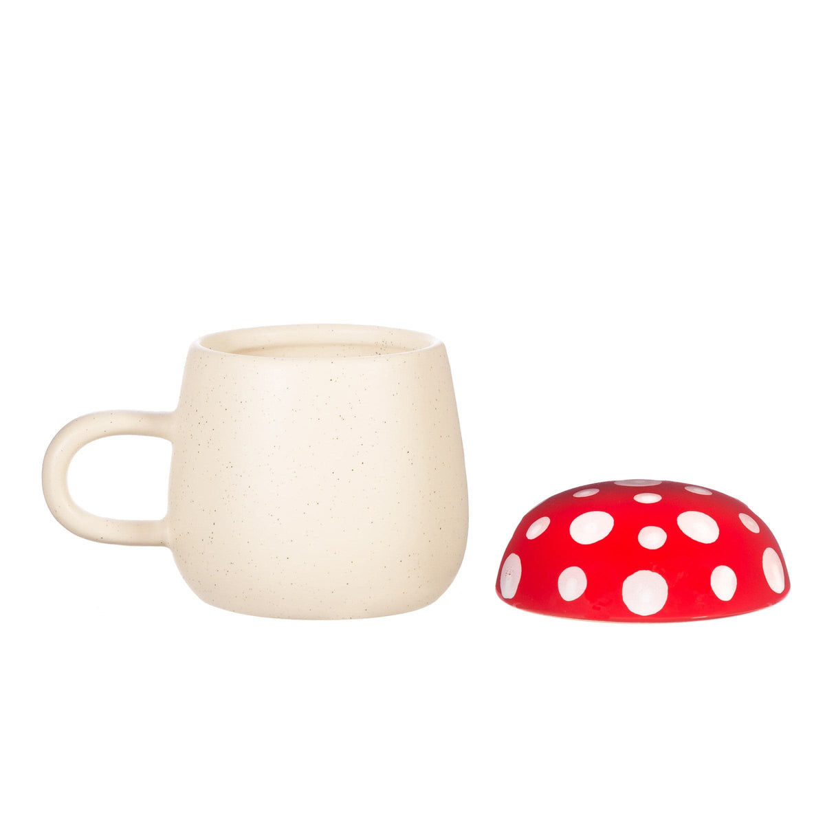 Sass & Belle Red Mushroom Mug With Lid