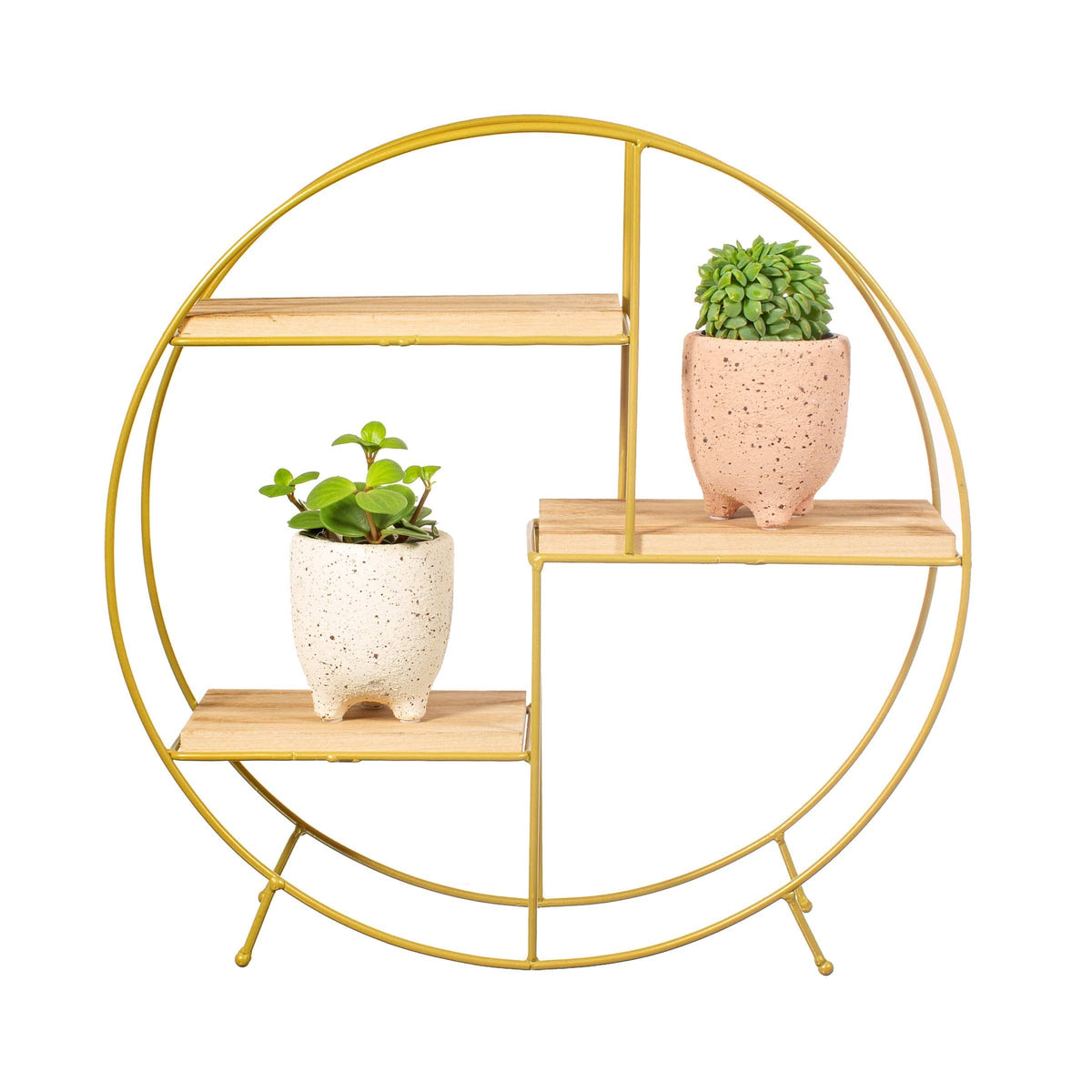 Sass & Belle Round Shelf - Antique Gold