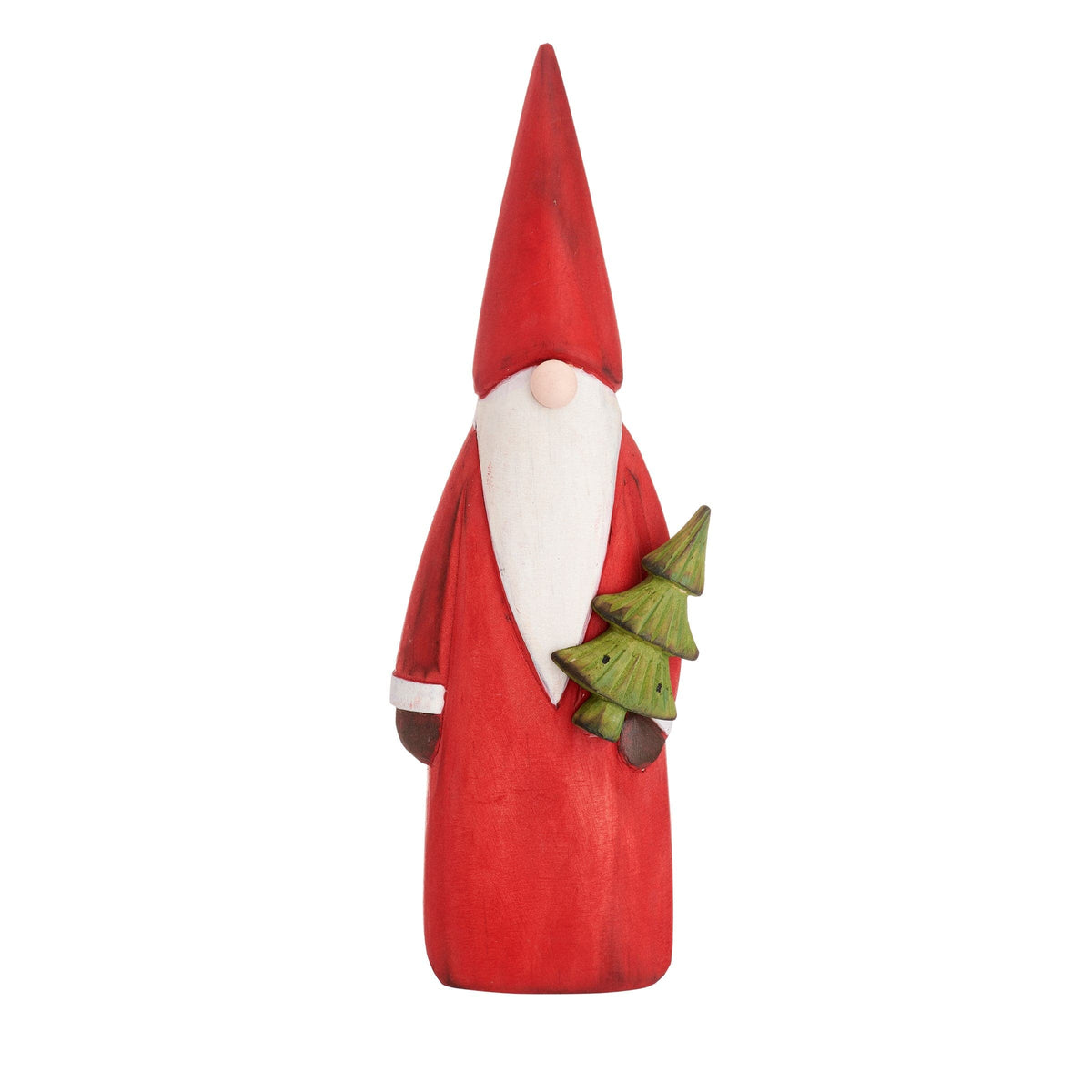 Sass & Belle Santa Holding Tree Wooden Standing Decoration