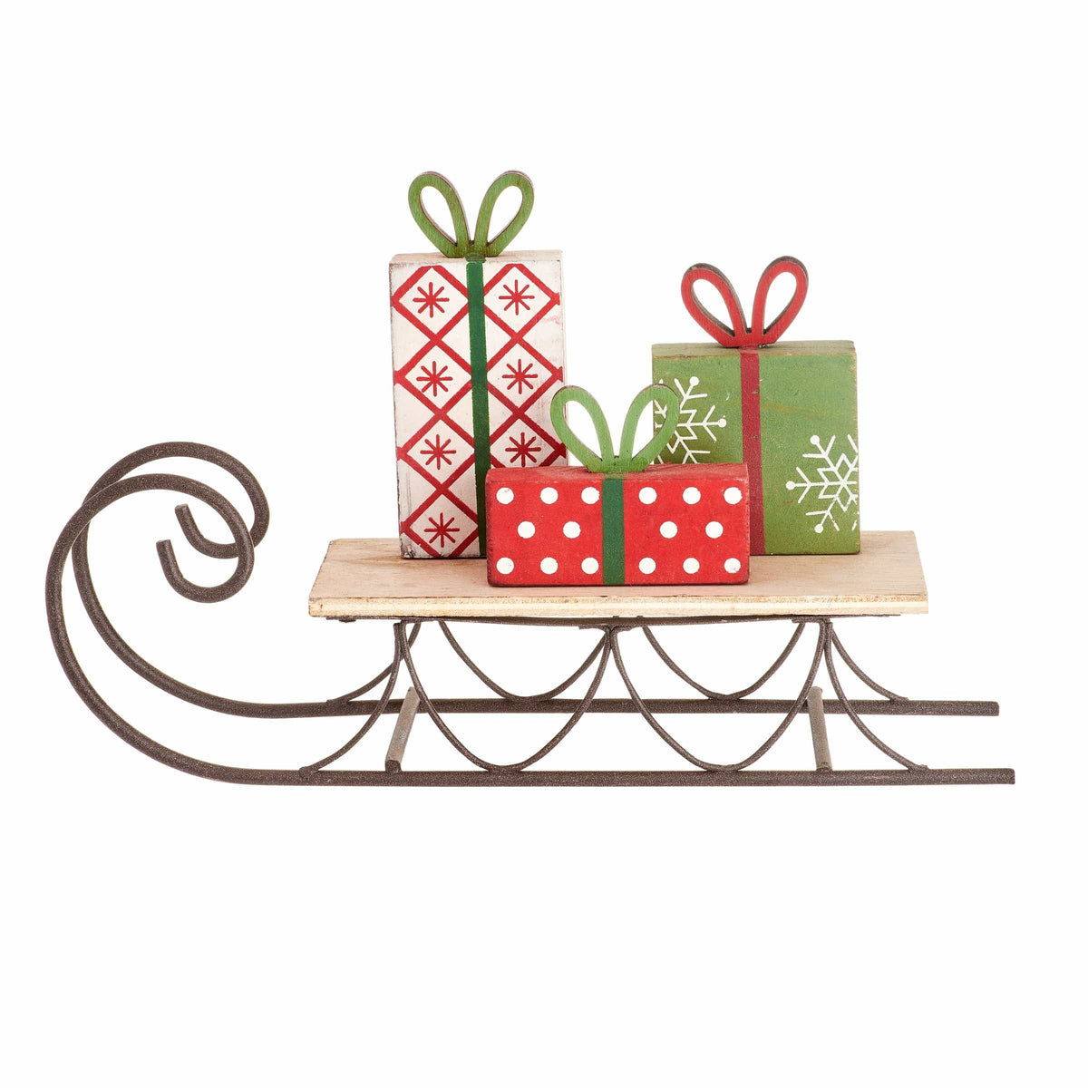 Sass & Belle Sledge With Presents Standing Decoration