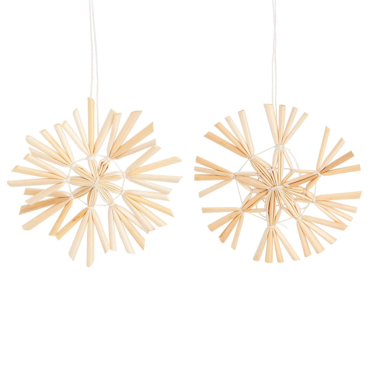Sass & Belle Straw Snowflake Decorations - Set Of 4