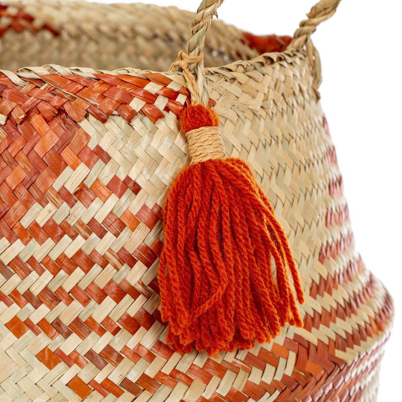 Sass & Belle Terracotta Check Basket