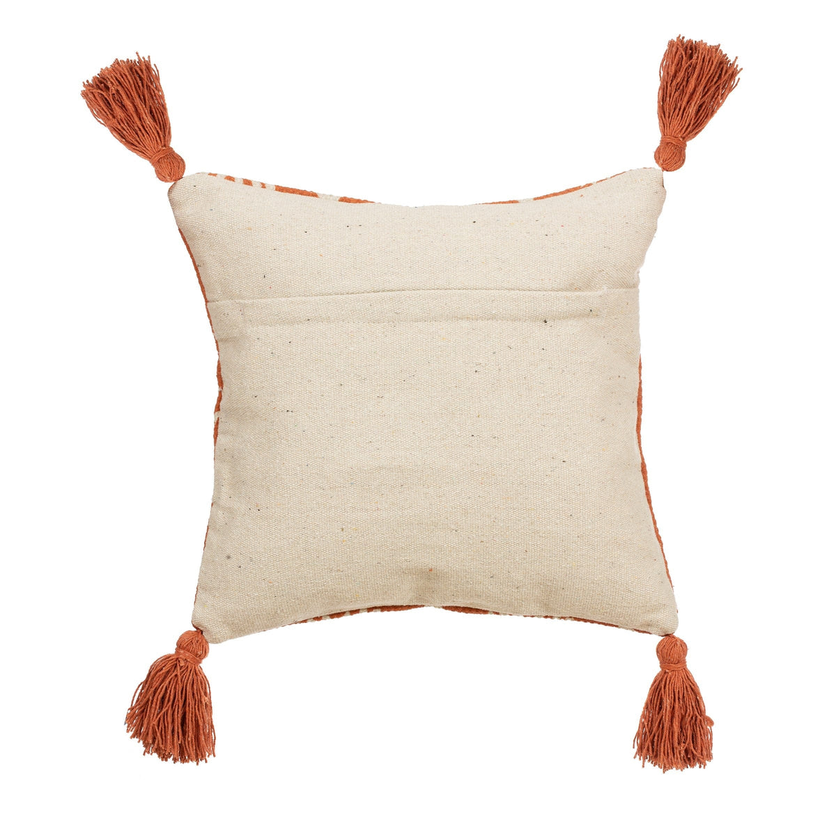 Sass & Belle Terracotta Triangles Block Print Cushion