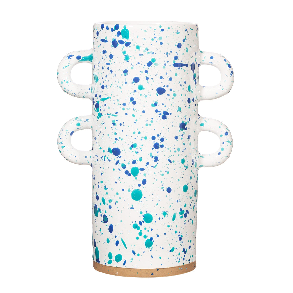 Sass & Belle Turquoise & Blue Splatterware Vase