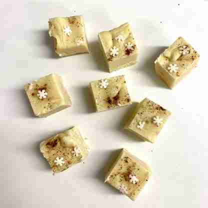 Slab Eggnog Fudge Slab
